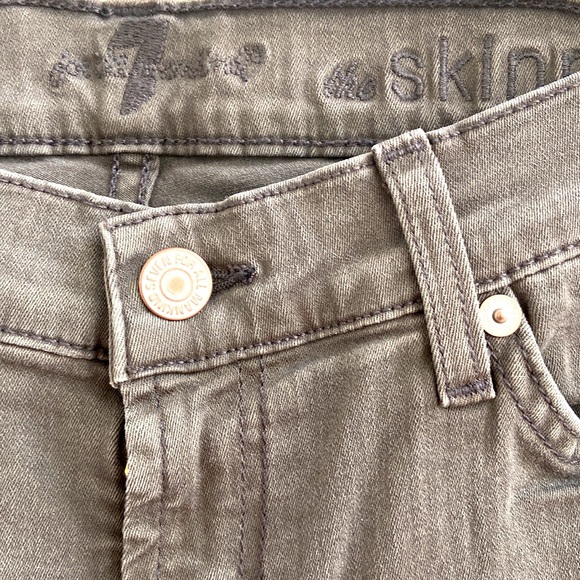 NWOT 7 for all Mankind Olive/Gray Jean - Picture 5 of 10